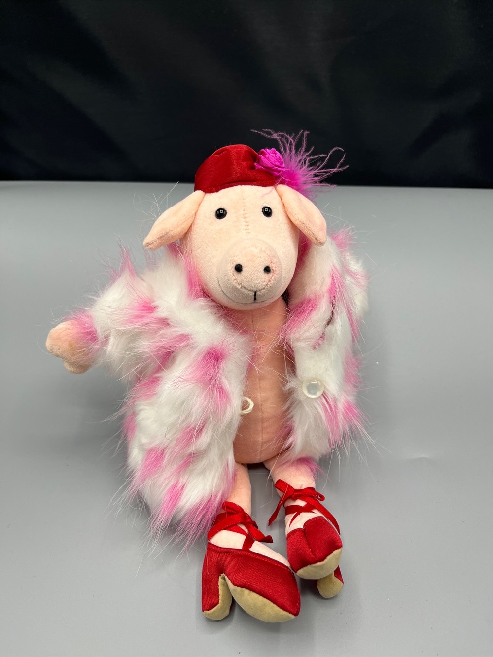 JellyCat Fur-coat Piggy Plush